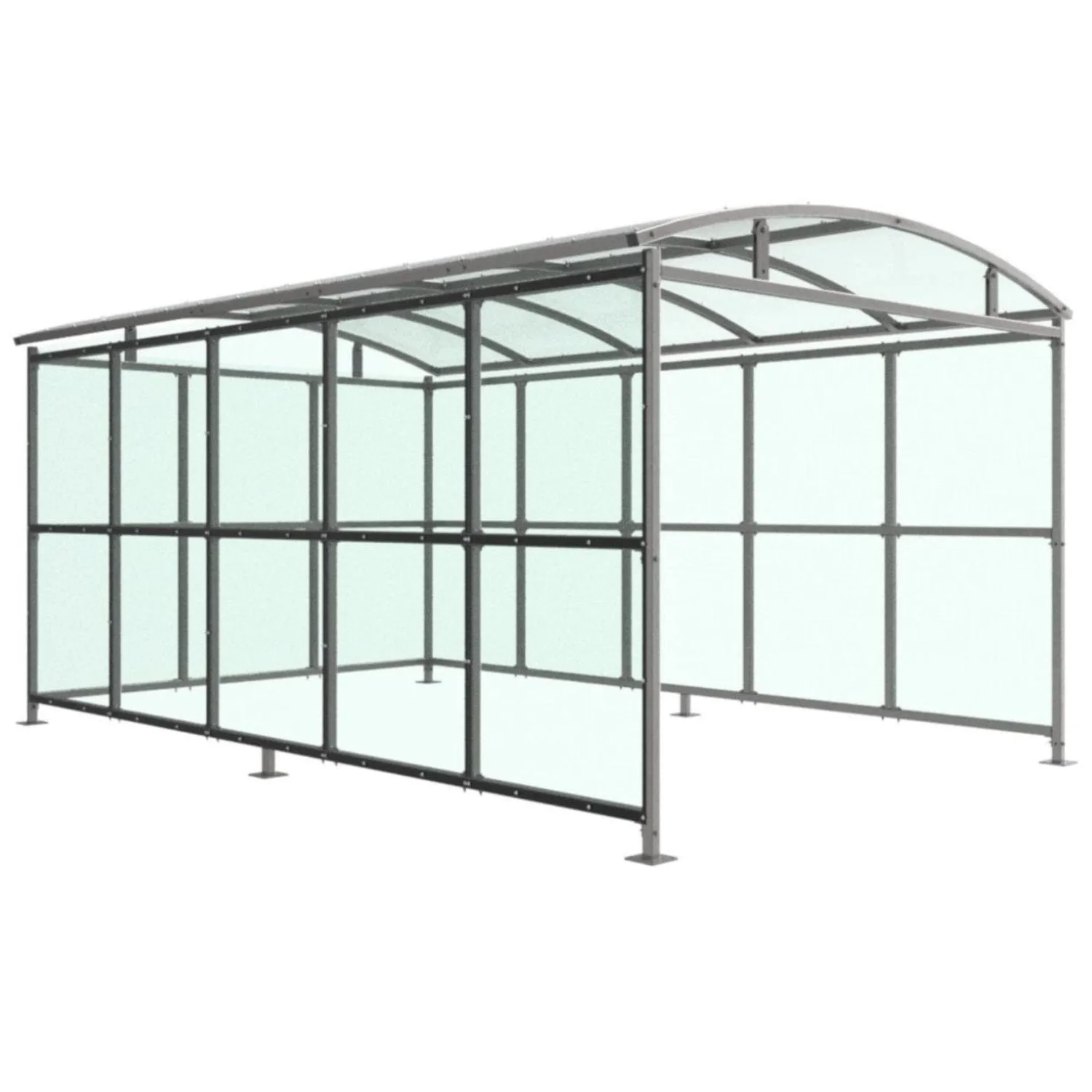 Watford Trolley Shelter with Clear PETG Cladding 1m - 5m
