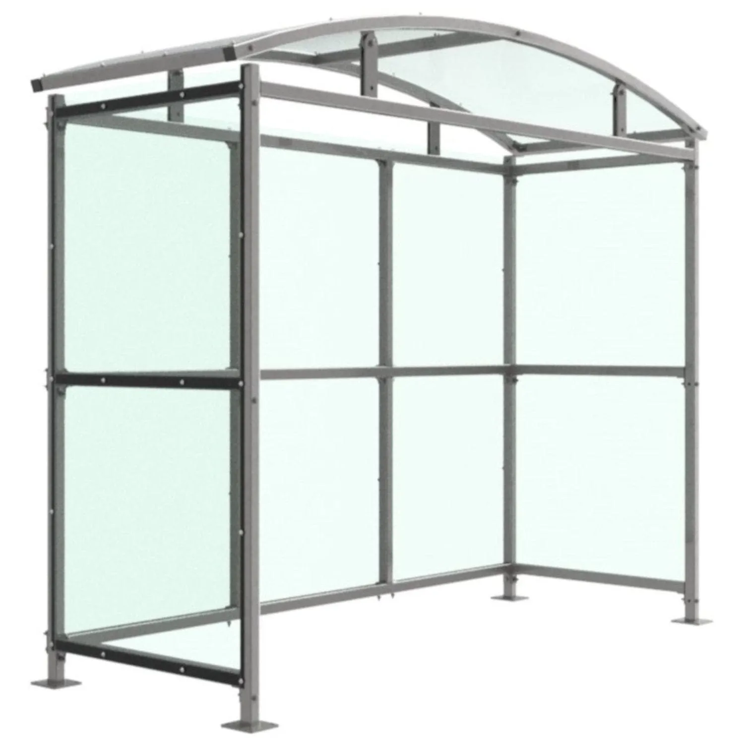 Watford Trolley Shelter with Clear PETG Cladding 1m - 5m