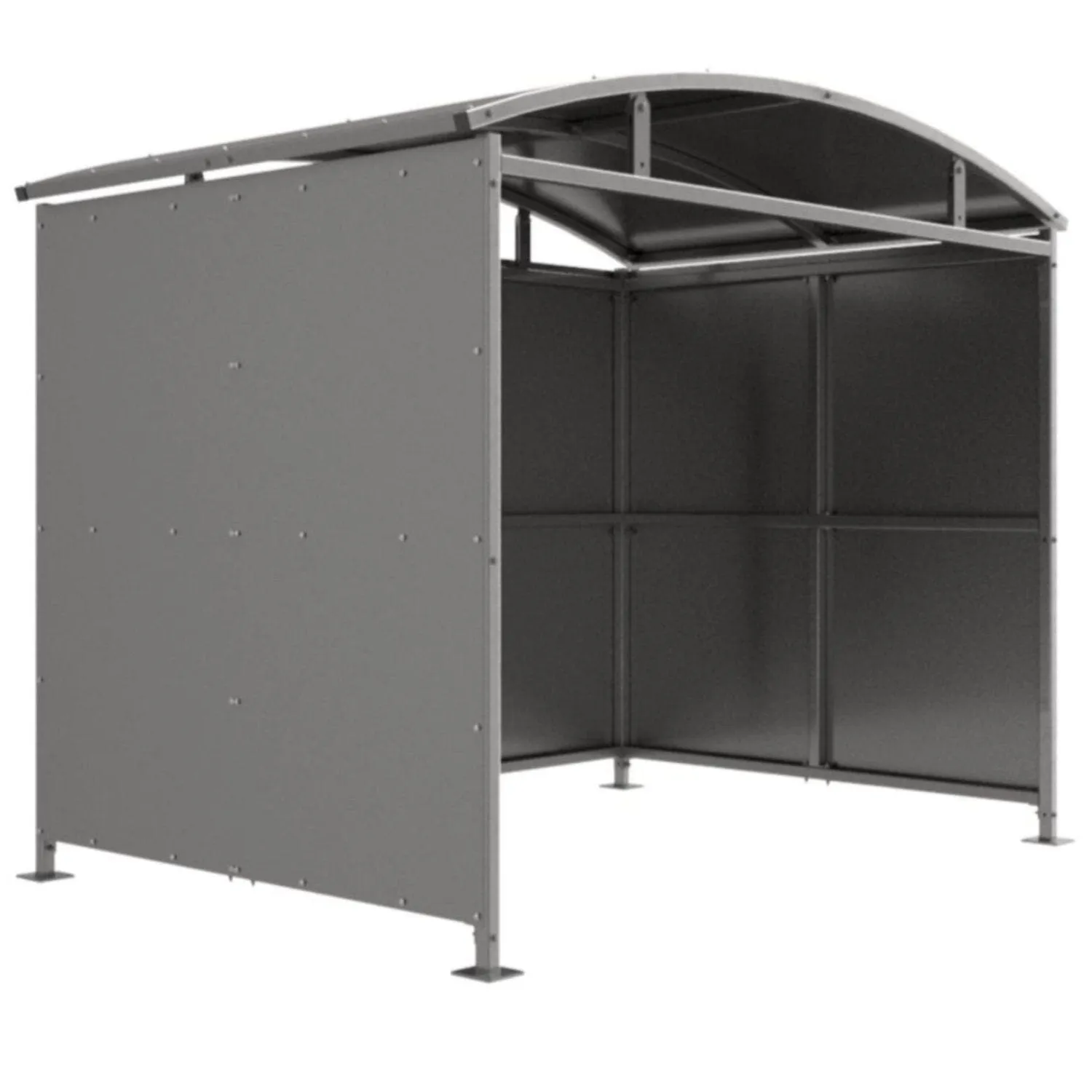 Watford Trolley Shelter with Galvanised Clad 1m - 5m