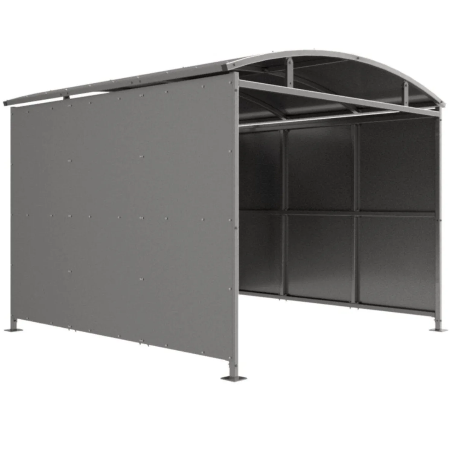 Watford Trolley Shelter with Galvanised Clad 1m - 5m