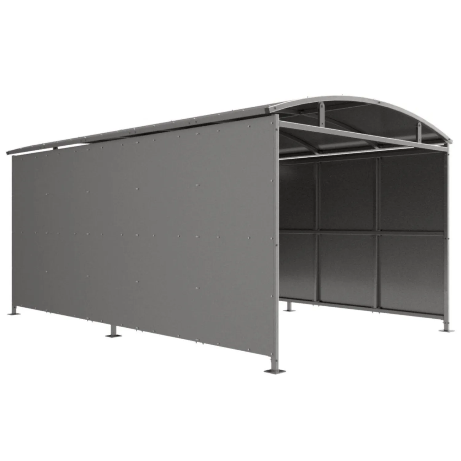 Watford Trolley Shelter with Galvanised Clad 1m - 5m