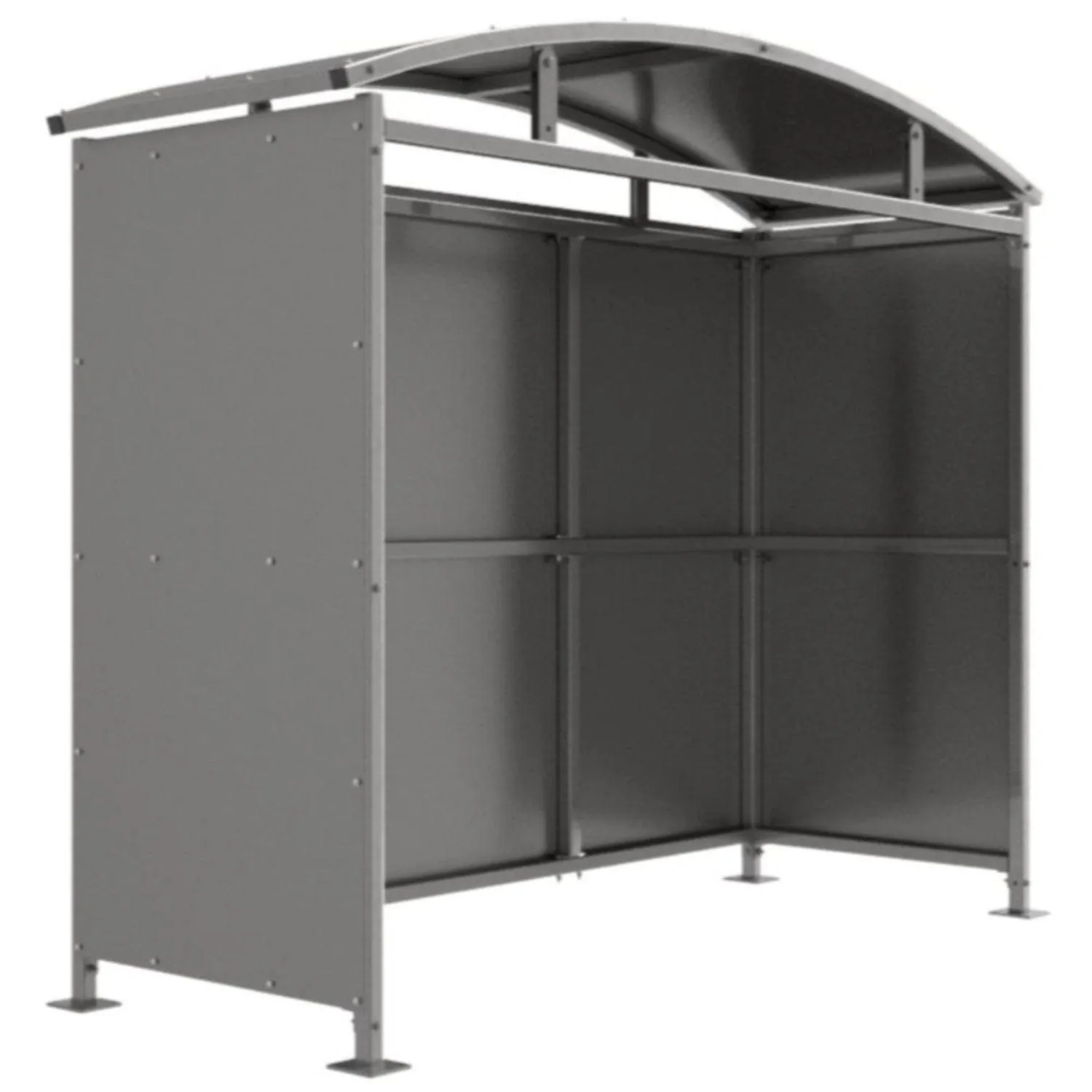 Watford Trolley Shelter with Galvanised Clad 1m - 5m
