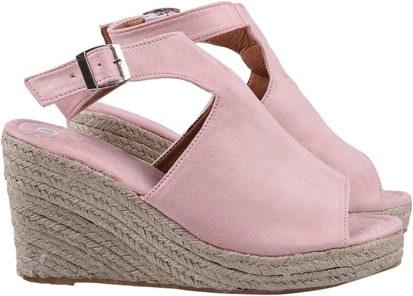 Wedge Sandals for Women, Dressy Summer Wedge, Womens Espadrille Wedge Sandals Peep Toe Buckle Strap Platform Sandals