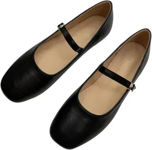 WENJIAZHIZHI Women's Round Toe Mary Janes Cute Bow Ballet Flats Elegant Low-Heel Girls Dress Shoes Wedding Slip-ons