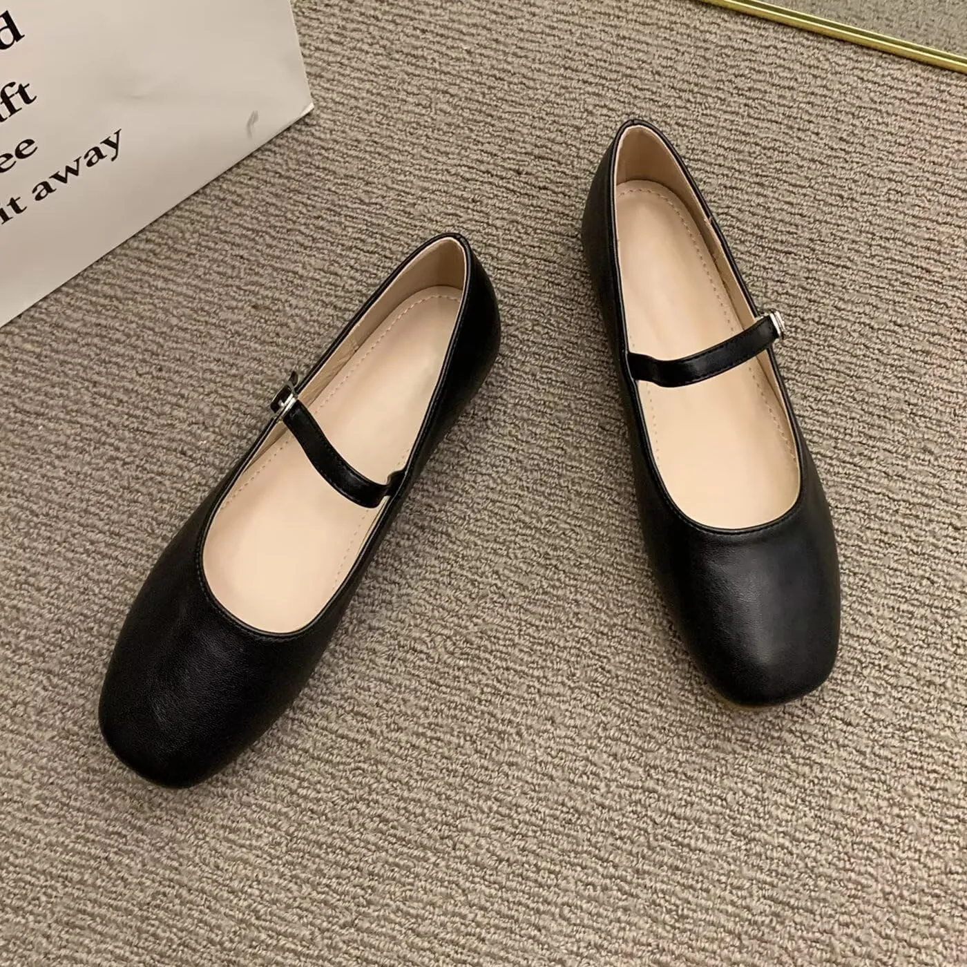 WENJIAZHIZHI Women's Round Toe Mary Janes Cute Bow Ballet Flats Elegant Low-Heel Girls Dress Shoes Wedding Slip-ons