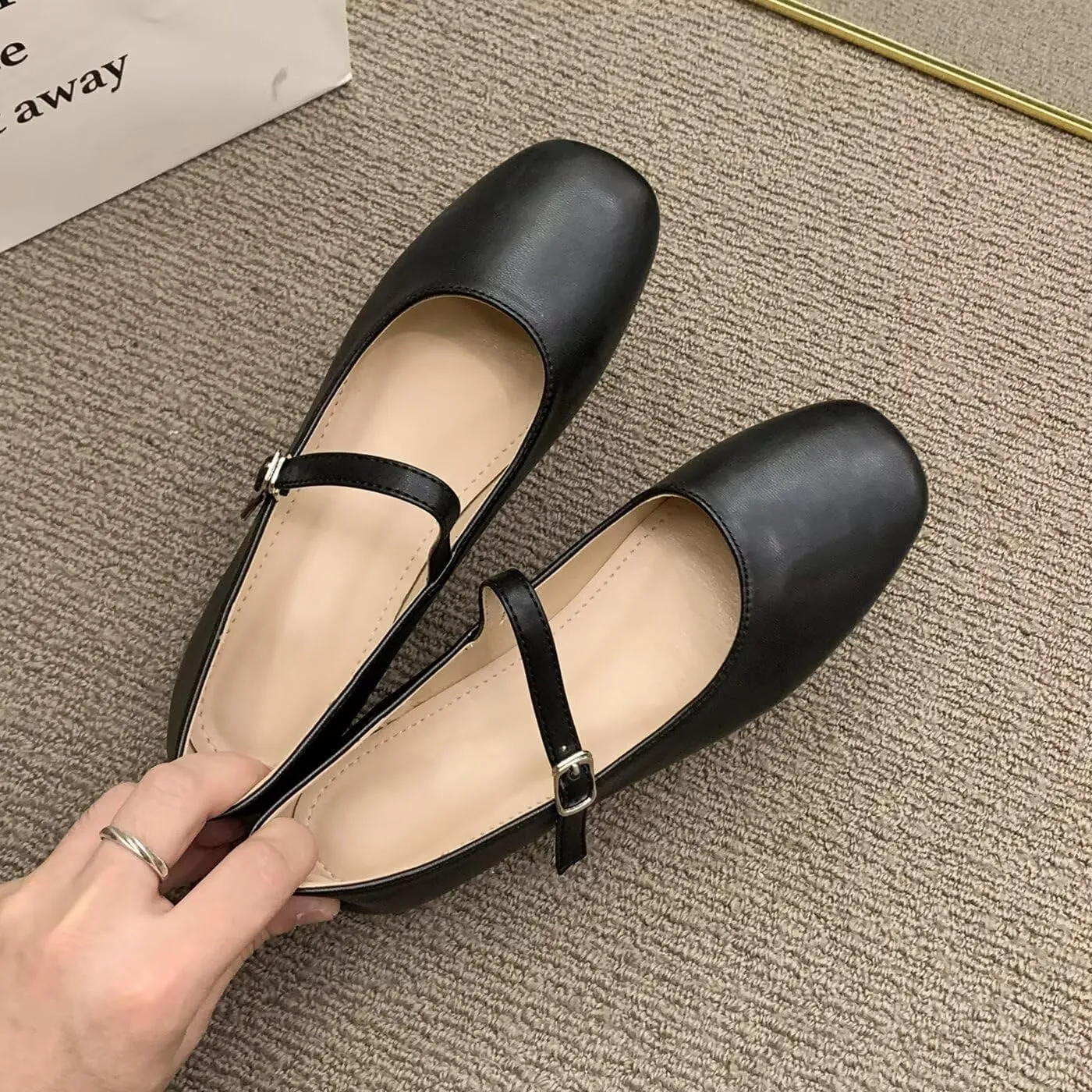 WENJIAZHIZHI Women's Round Toe Mary Janes Cute Bow Ballet Flats Elegant Low-Heel Girls Dress Shoes Wedding Slip-ons