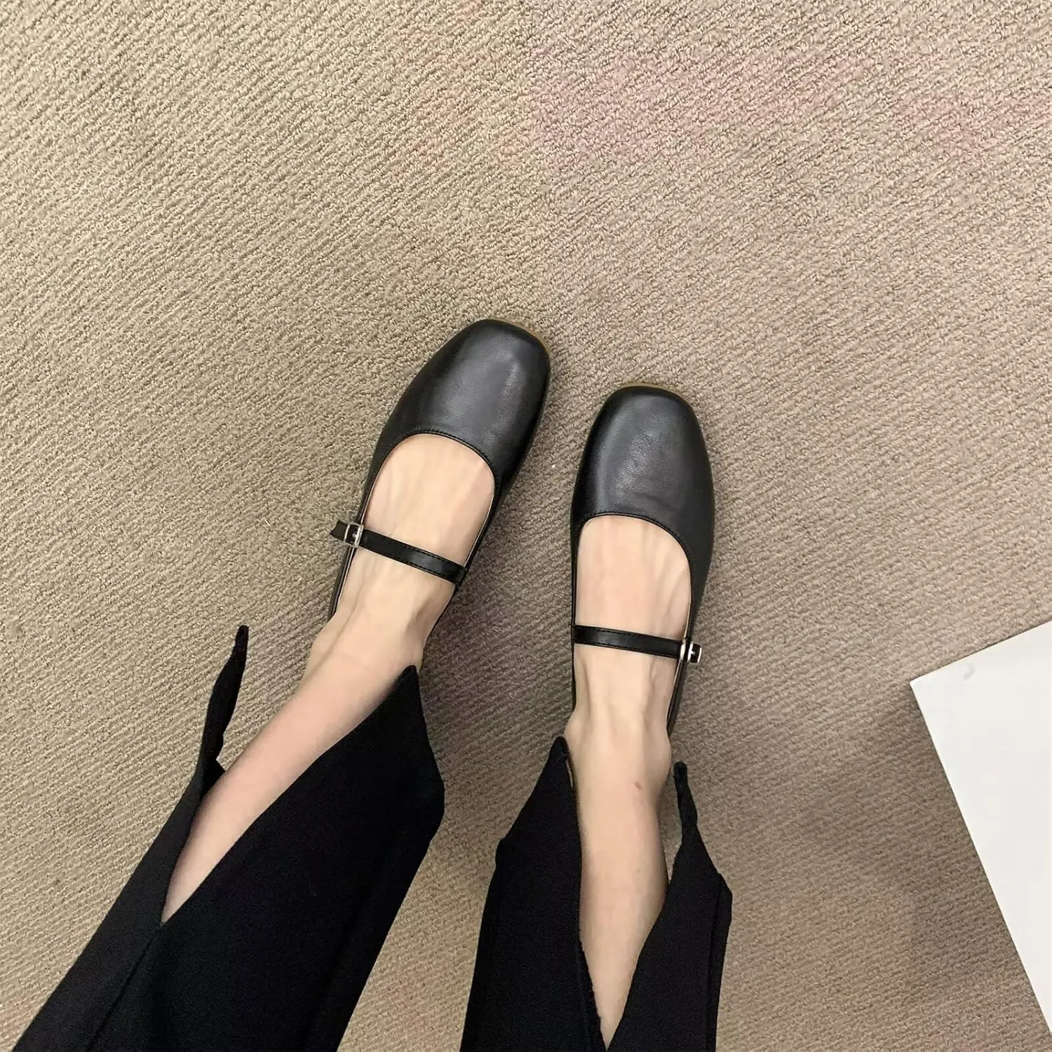 WENJIAZHIZHI Women's Round Toe Mary Janes Cute Bow Ballet Flats Elegant Low-Heel Girls Dress Shoes Wedding Slip-ons