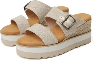 White Platform Sandals Raffia Wedge Mules for Women Round Open Toe Slip On Sandals Espadrilles Womens Slides Shoes for Vacation Summer Beach Casual Size 8