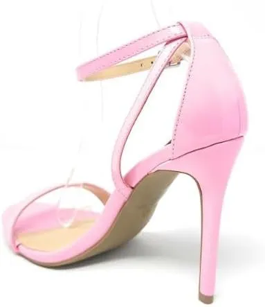 Wild Diva Women's Tampa-07 Round Toe Ankle Strap Stiletto High Heel Sandals