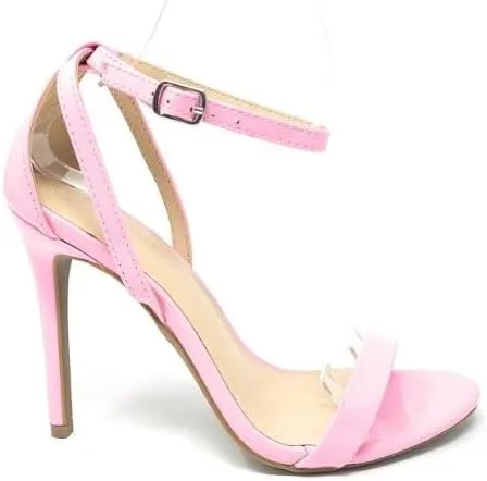 Wild Diva Women's Tampa-07 Round Toe Ankle Strap Stiletto High Heel Sandals