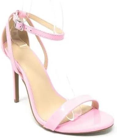 Wild Diva Women's Tampa-07 Round Toe Ankle Strap Stiletto High Heel Sandals