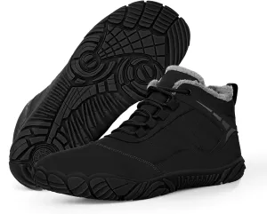 Winter Barefoot Shoes Snow Boots Women Men, Winter Warm Casual Snow Cold Boot Hiking Barefoot Womens Mens, Wide Toe Box Ankle Boot Five Finger Zero Drop Snow Booties Hike Shoes
