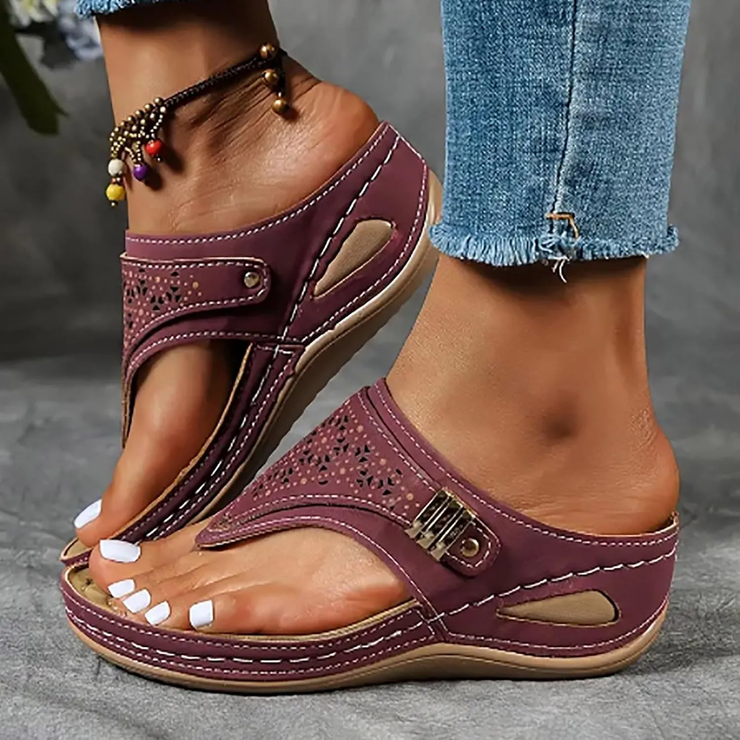 Women's Breathable Mesh Sports Sandals,Mesh Comfort Durable Non Slip Sole Casual Versatile Open Toe Beach Slides with Low Platform Heel Casual Beach Slides for Summer Comfort