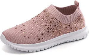 Women's Crystal Breathable Orthopedic Slip On Walking Shoes, Fashion Sneakers for Women, Orthopedic Shoes for Women