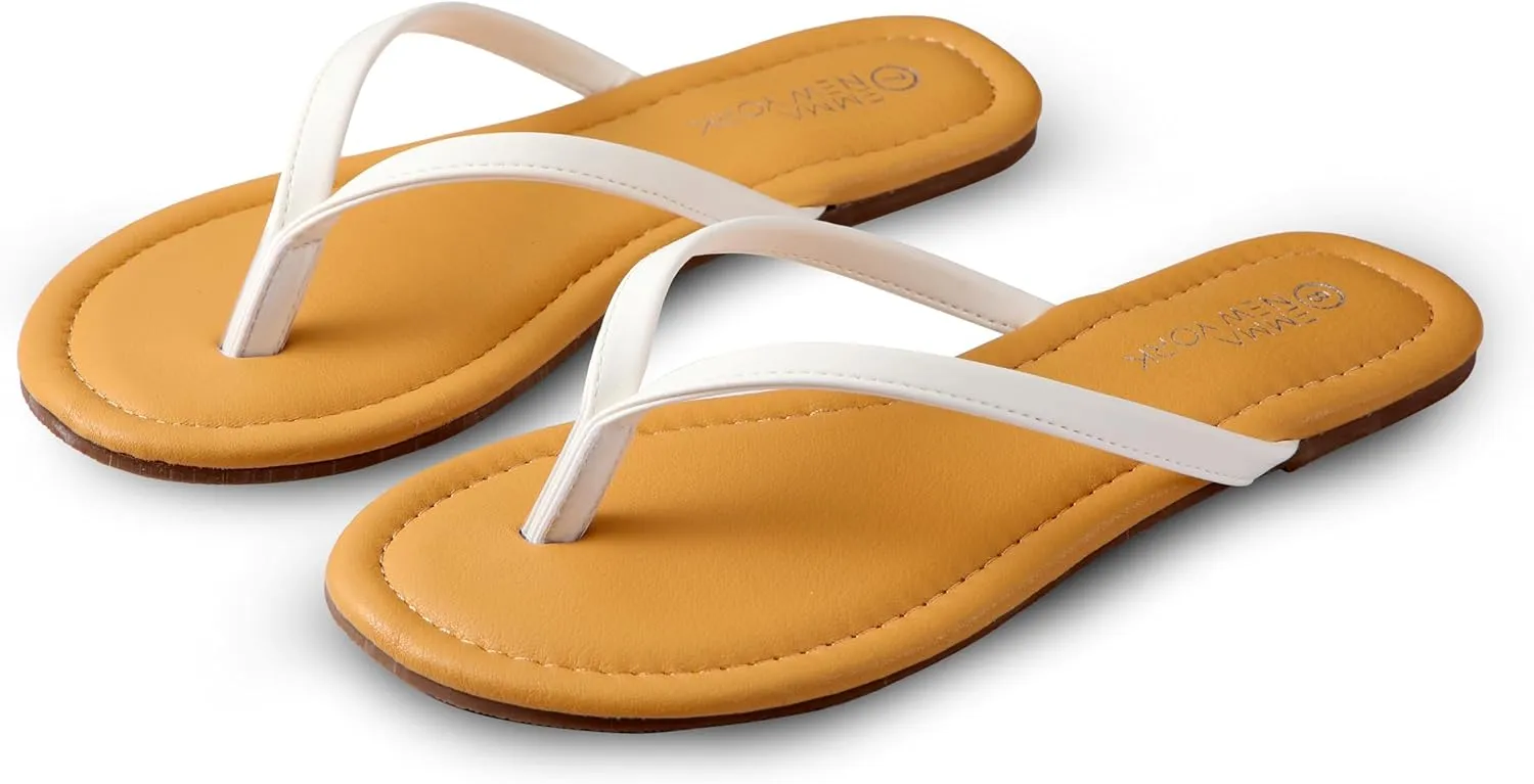Womens Flip Flops Lightweight Comfortable Summer Essentials Sandals For Women Beach Vacation Casual Walking Cushion Sandals Comfortable Thong Flat Slip On Flip flops