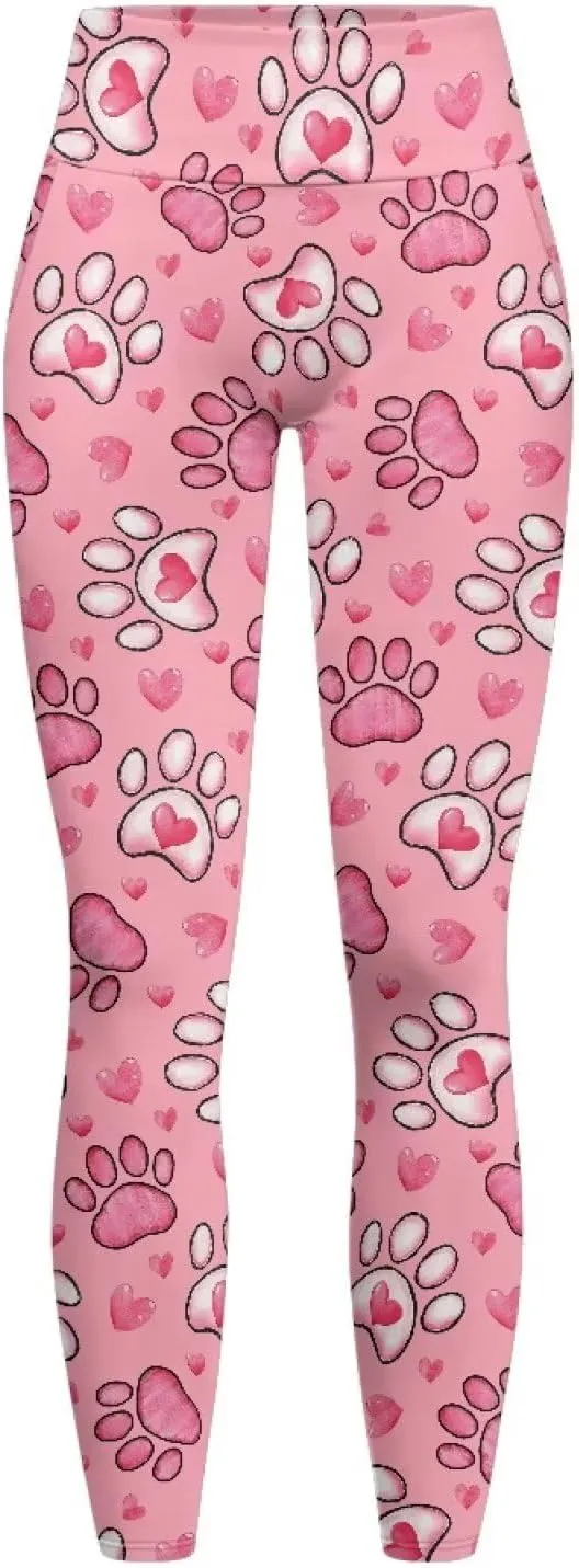 Women's Leggings with Pockets Tummy Control High Waist Yoga Leggings Soft Stretchy Workout Yoga Pants
