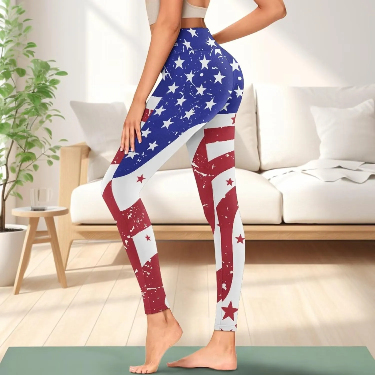 Women's Leggings with Pockets Tummy Control High Waist Yoga Leggings Soft Stretchy Workout Yoga Pants