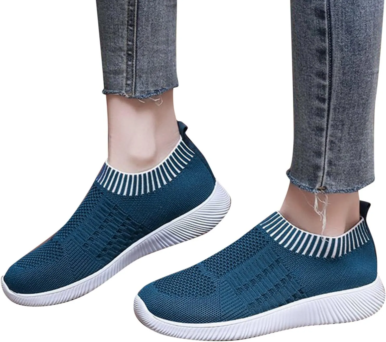 Womens Orthopedic Slip On Casual Shoes Walking Sneakers with Arch Support Comfortable Loafers Plantar Fasciitis Relief Foot Pain Diabetic Feet