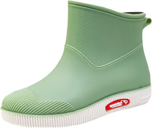 Womens Rain Boots Wide Feet Mens Grounded Footwear Booties with Heel Slip On Barefoot Shoes Mens Rain Boots Slip On Non-Slip Rubber Waterproof Mens Boots Casual