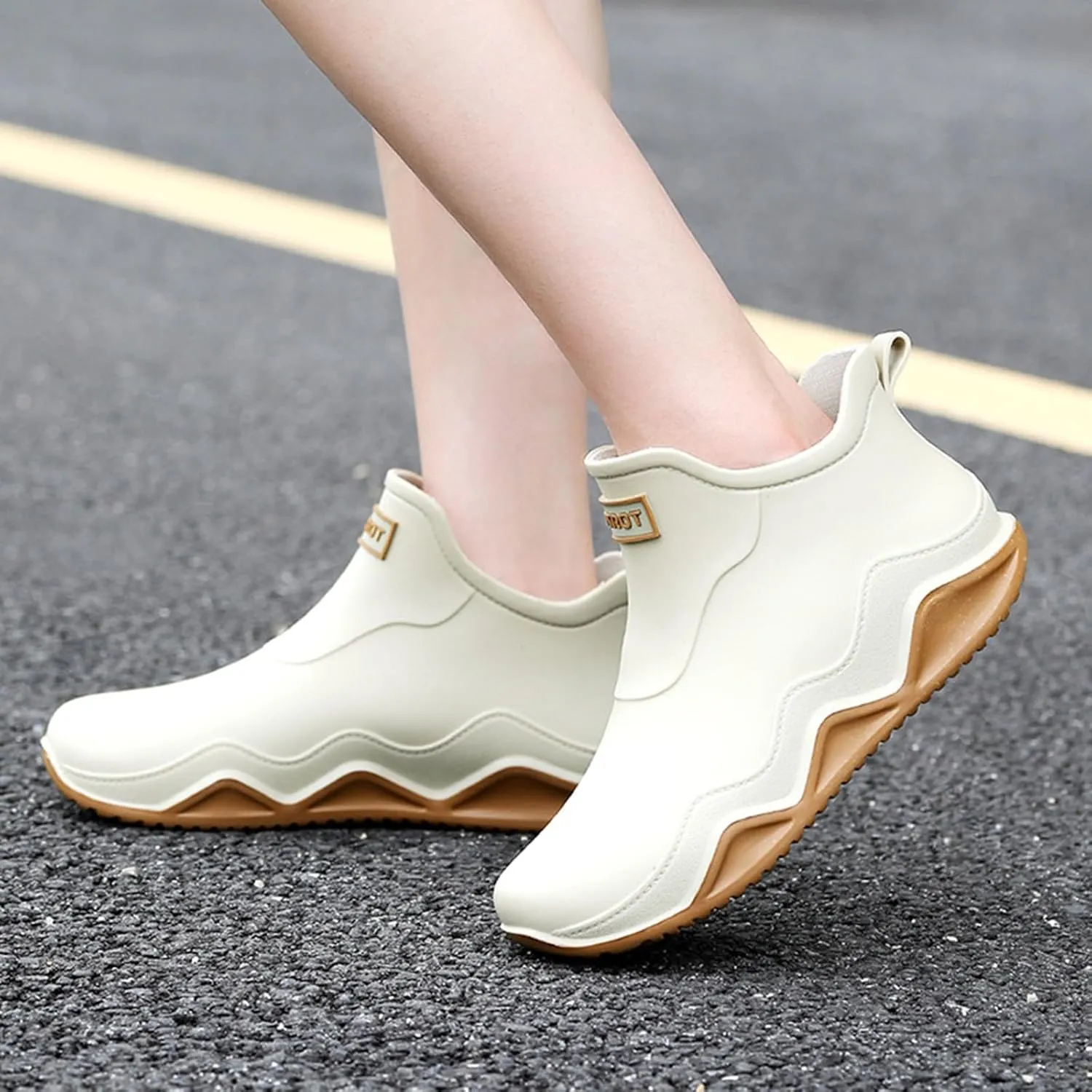Womens Rain Boots Wide Width Mens Grounded Footwear Women's Black Booties Heels Barefoot Shoes Mens Rain Boots Slip On Non-Slip Rubber Waterproof Mens Boots Casual