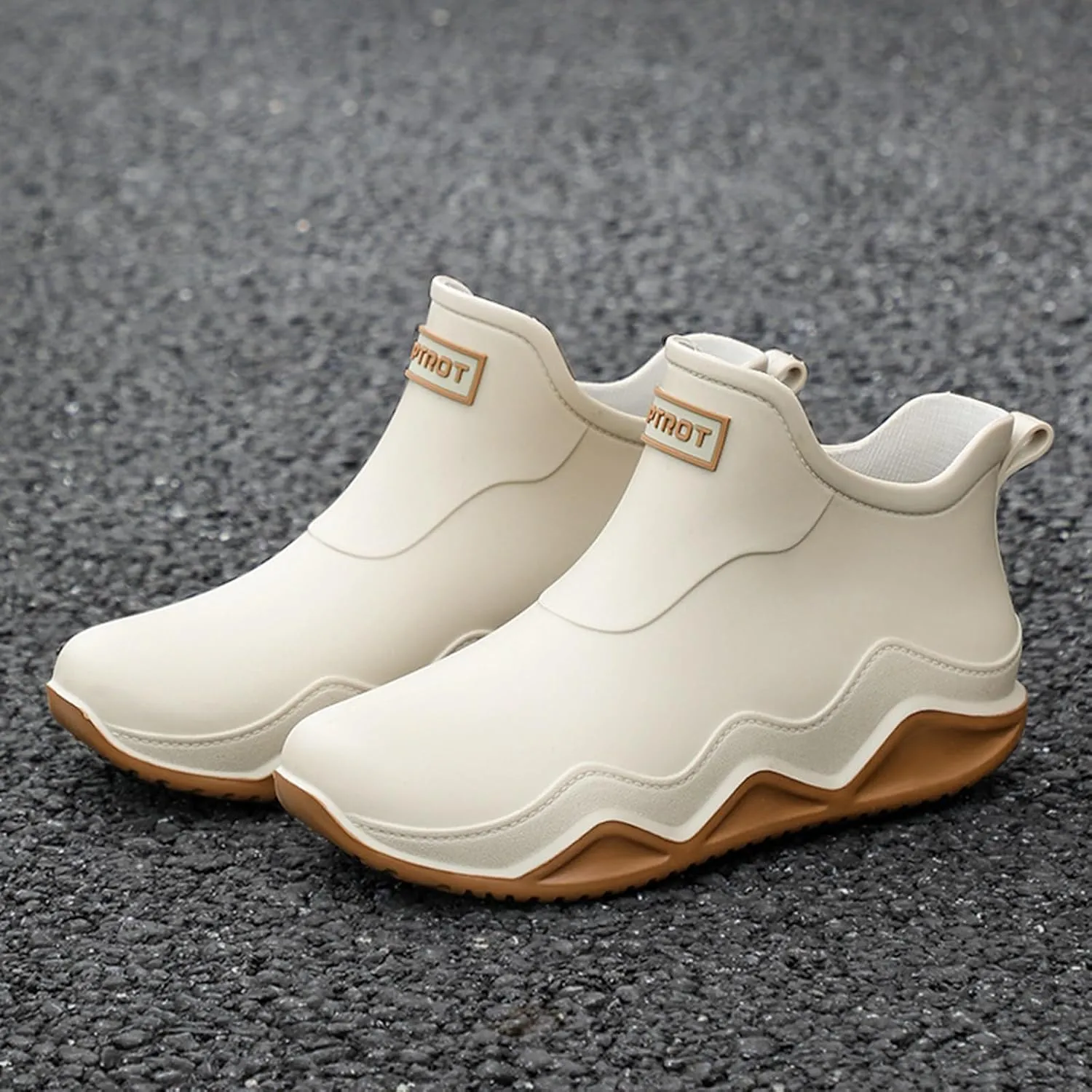 Womens Rain Boots Wide Width Mens Grounded Footwear Women's Black Booties Heels Barefoot Shoes Mens Rain Boots Slip On Non-Slip Rubber Waterproof Mens Boots Casual