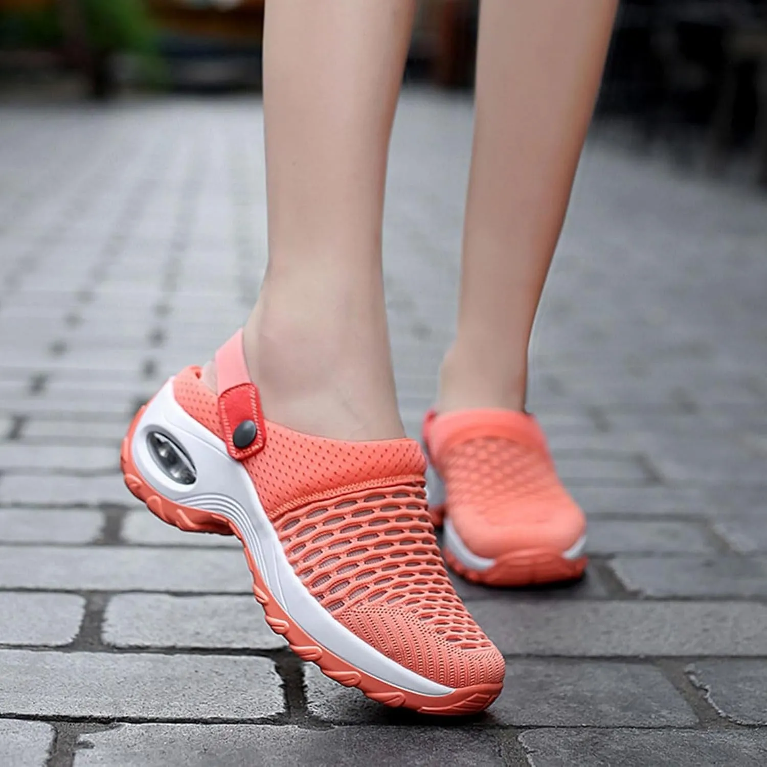 Women's Sandals 2025 Lightweight Sandals with Air Cushion Summer Air Cushion Platform Outdoor Dressy Slippers Walking Shoes Comfortable Breathable Walking Casual Mules Trendy Sneaker 2025