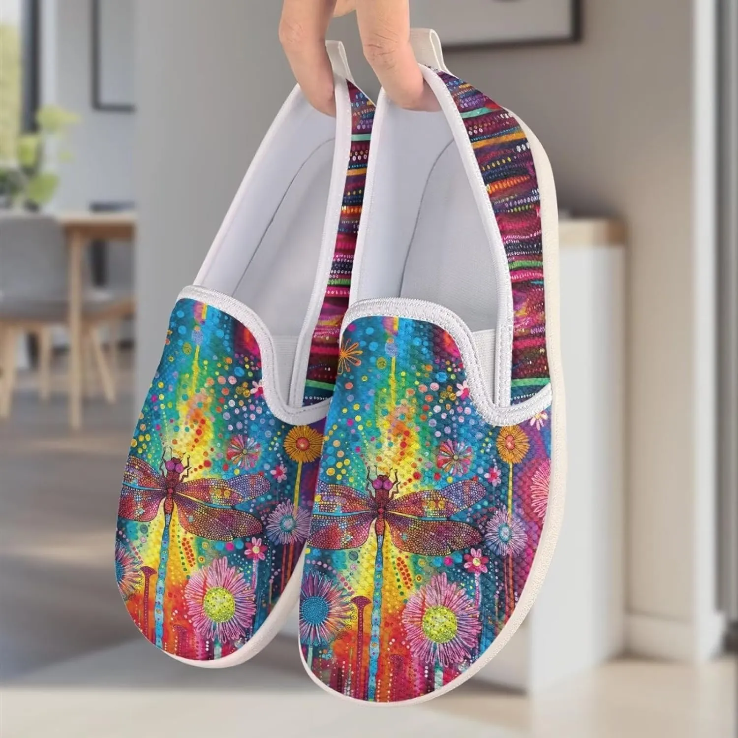 Women's Slip On Flat Fashion Comfortable Dressy Loafer Shoes Round Toe Lightweight Shoes for Office Work Daily Wear Gifts for Wife Mom Sister US Size 6-11