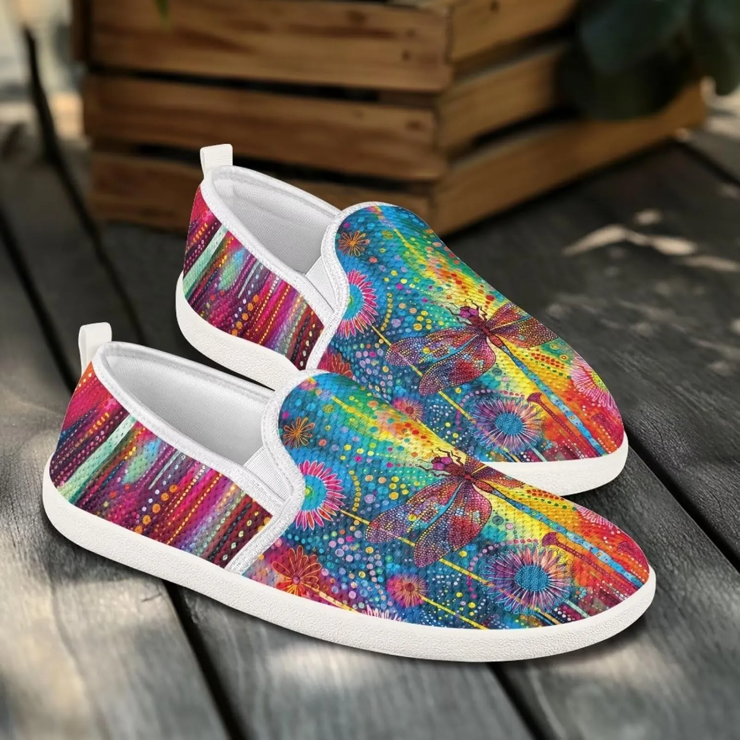 Women's Slip On Flat Fashion Comfortable Dressy Loafer Shoes Round Toe Lightweight Shoes for Office Work Daily Wear Gifts for Wife Mom Sister US Size 6-11