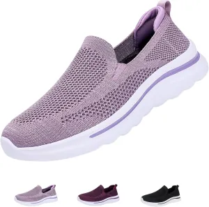 Women's Slip On Mesh Casual Walking Sneakers Comfortable Breathable Soft Sole Non-Slip Running Jogging Shoes
