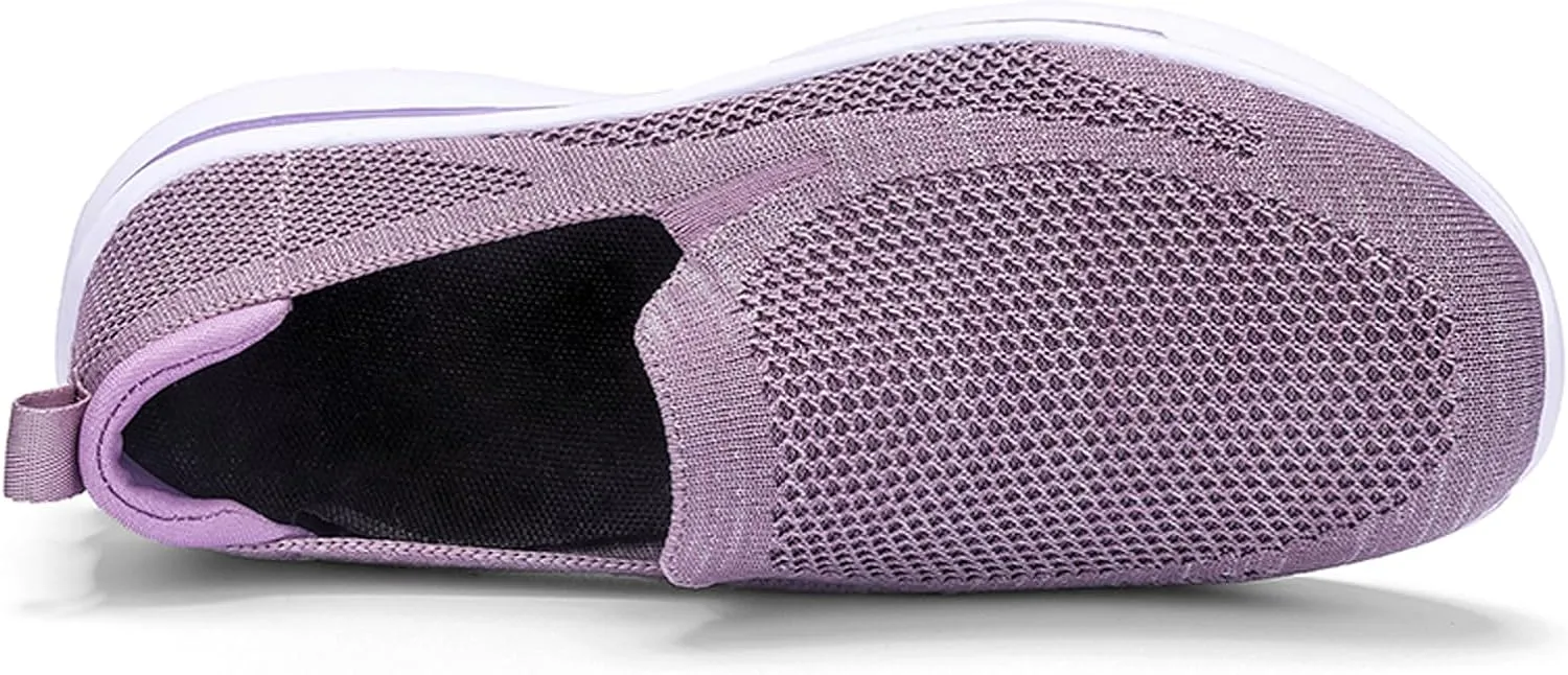 Women's Slip On Mesh Casual Walking Sneakers Comfortable Breathable Soft Sole Non-Slip Running Jogging Shoes
