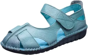 Women's Summer Hollow Handmade Sandals Soft Bottom Flower Flat Shoes Casual Shoe