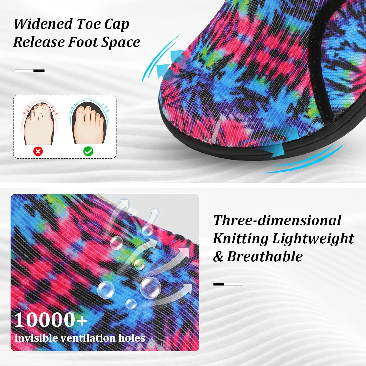 Womens Walking Shoes Comfortable Wide Diabetic Shoes Adjustable Zero Drop Edema Shoe Breathable Neuropathy Nursing Shoes Casual Wide Width Sneakers