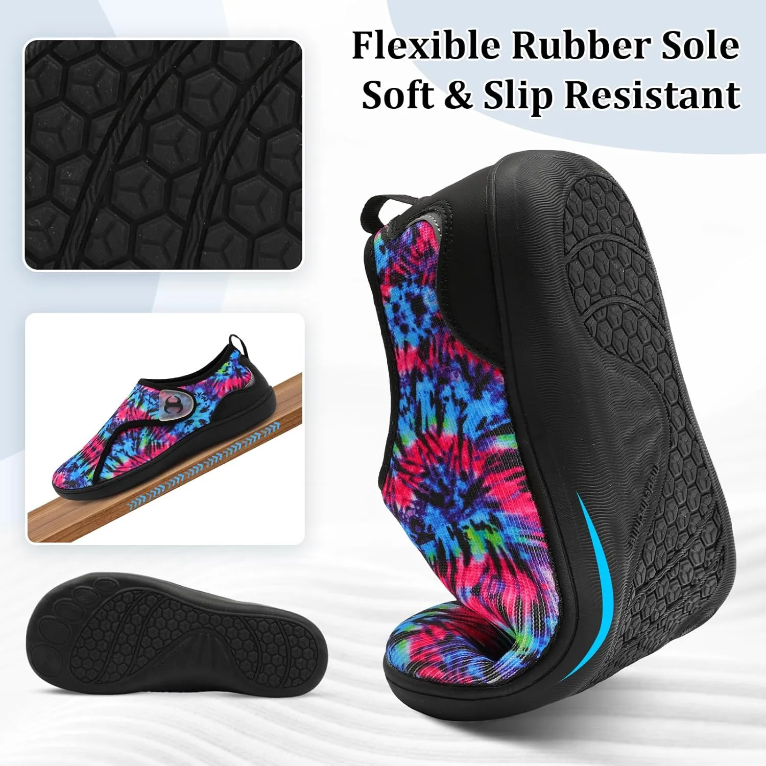 Womens Walking Shoes Comfortable Wide Diabetic Shoes Adjustable Zero Drop Edema Shoe Breathable Neuropathy Nursing Shoes Casual Wide Width Sneakers