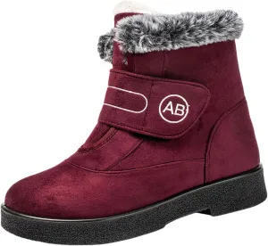 Womens Winter Boots Warm Fur Lined Boots Casual Waterproof Snow Boots Slip On Short Boots for Cold Weather