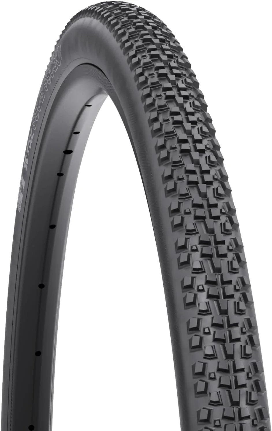 WTB Cross Boss 700 x 35 Cyclocross Bike Tire, TCS Tubeless Ready, Black Wall, Mud-Shedding Design, Dual DNA Rubber for Smooth Acceleration & Muck Clearing, High-Volume Profile