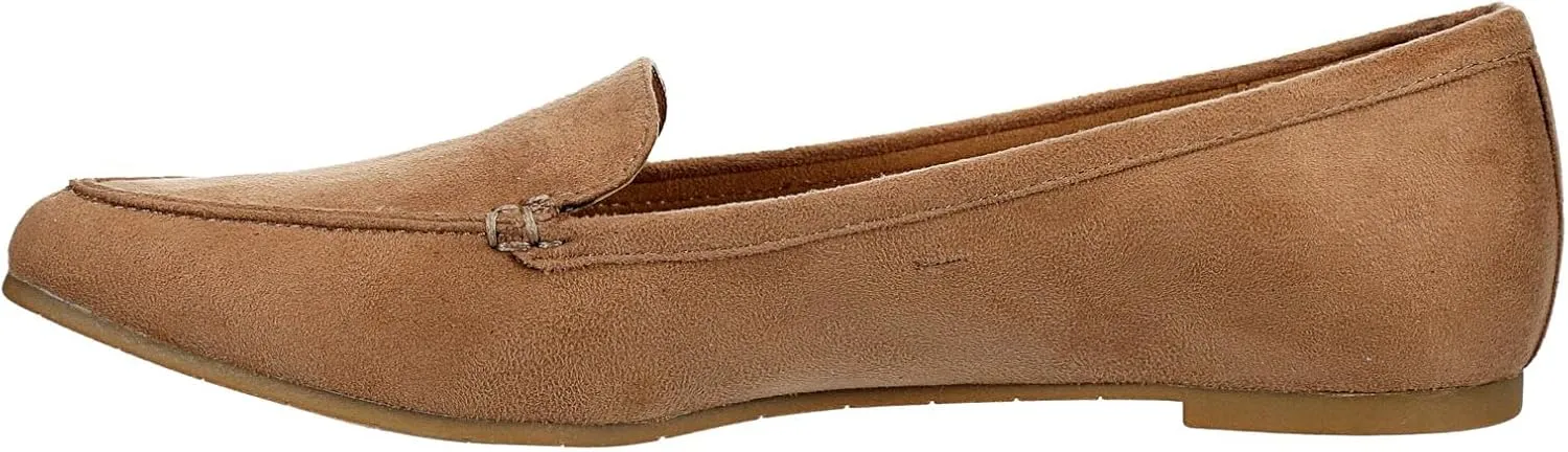 XAPPEAL Ivie - Women's Classic Faux Suede Comfortable Pointed Toe Slip-on Loafer Flats