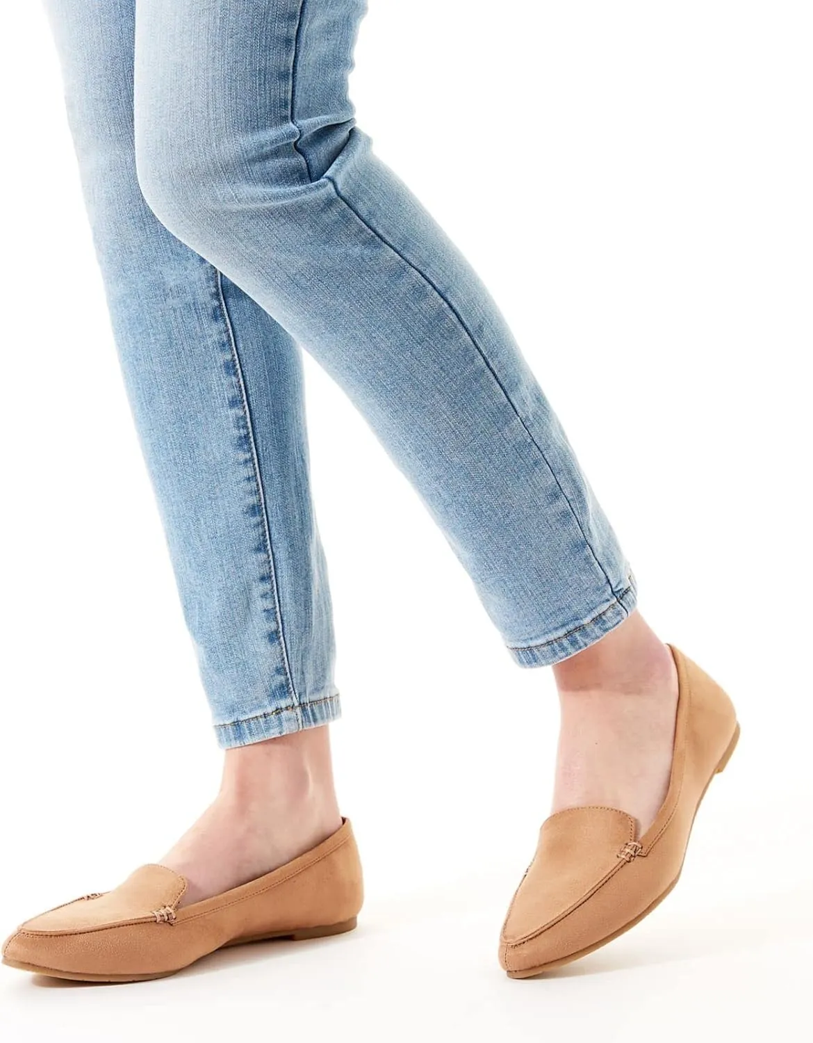 XAPPEAL Ivie - Women's Classic Faux Suede Comfortable Pointed Toe Slip-on Loafer Flats