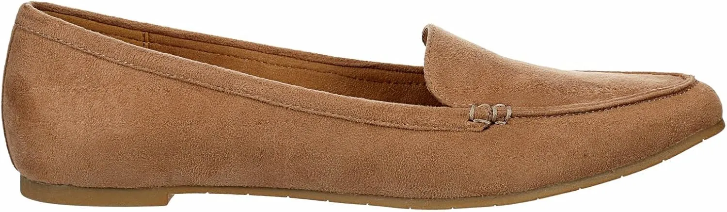 XAPPEAL Ivie - Women's Classic Faux Suede Comfortable Pointed Toe Slip-on Loafer Flats