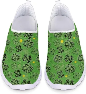 Xpyiqun St Patricks Day Sport Sneakers Walking Slip On Shoes Women Road Running Loafers Size 5.5-11.5
