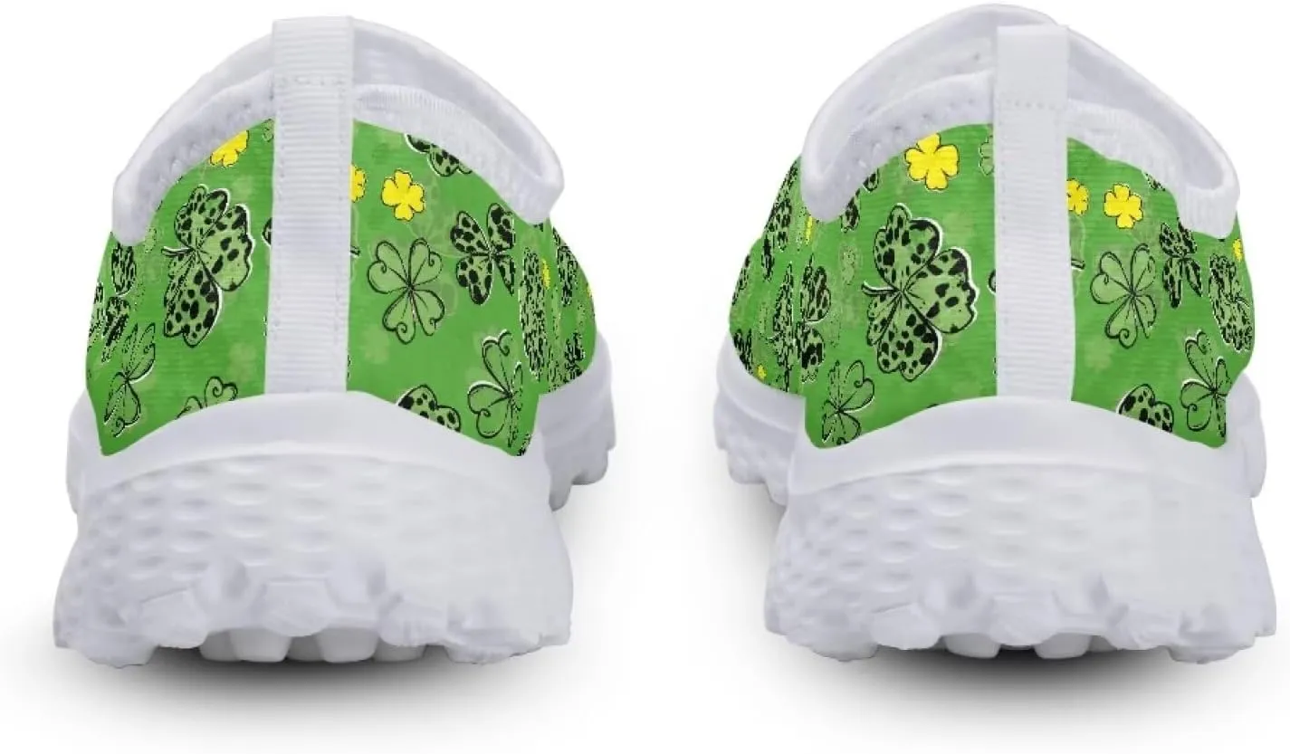 Xpyiqun St Patricks Day Sport Sneakers Walking Slip On Shoes Women Road Running Loafers Size 5.5-11.5