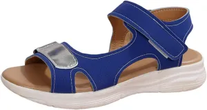 ZWRXW Orthopedic Sandal for Women Soft Cushion Foam Comfortable Arch Support Walking Sandals Adjustable Strap Platform Wedge Sandals Summer Shoes for Athletic Travel